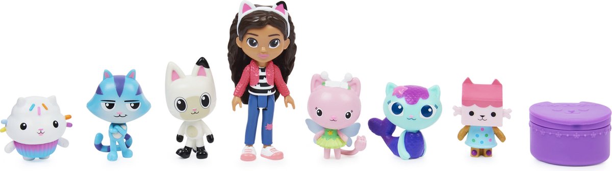 Gabbys Poppenhuis - Actiefiguren-set met 7 karakters en verrassingsaccessoire